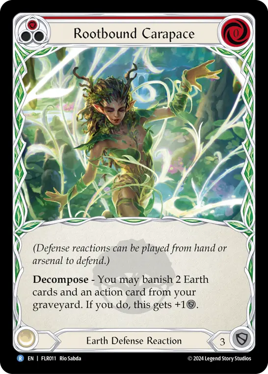Rootbound Carapace (Red) — Blitz Deck: Rosetta - Florian Flesh and Blood card by Rio Sabda