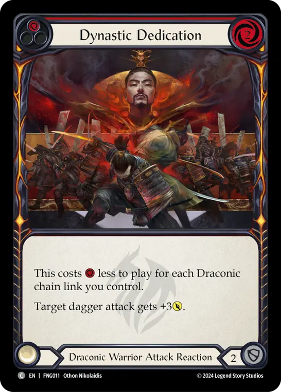 Dynastic Dedication (Red) — Blitz Deck: The Hunted - Fang Flesh and Blood card by Othon Nikolaidis