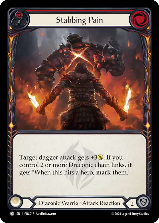 Stabbing Pain — FNG Flesh and Blood card by Adolfo Navarro
