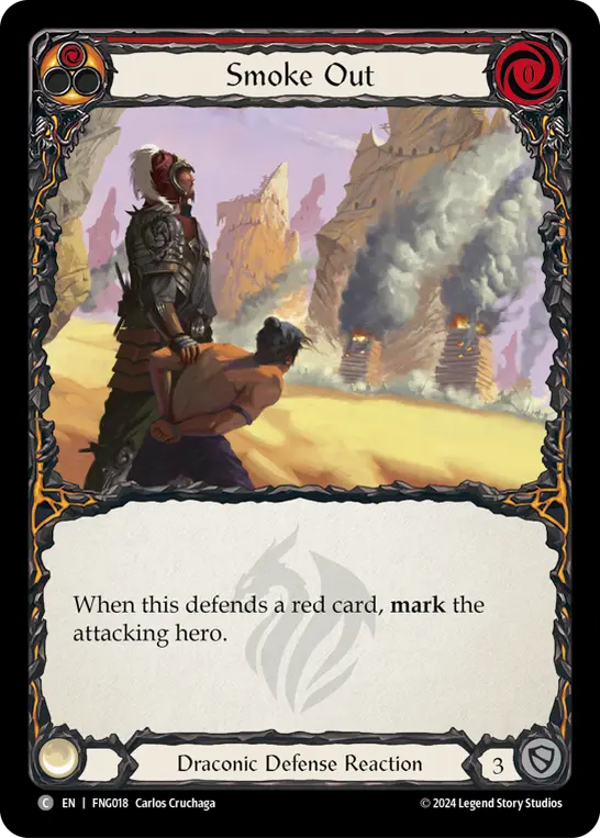 Smoke Out (Red) — Blitz Deck: The Hunted - Fang Flesh and Blood card by Carlos Cruchaga