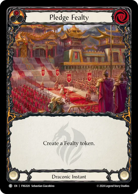 Pledge Fealty — FNG Flesh and Blood card by Sebastian Giacobino