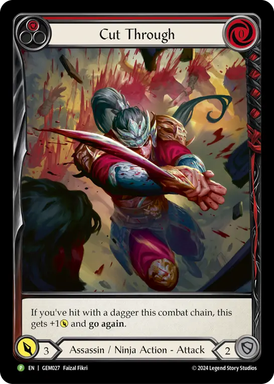 Cut Through (Red) — GEM Pack 1 Flesh and Blood card by Faizal Fikri