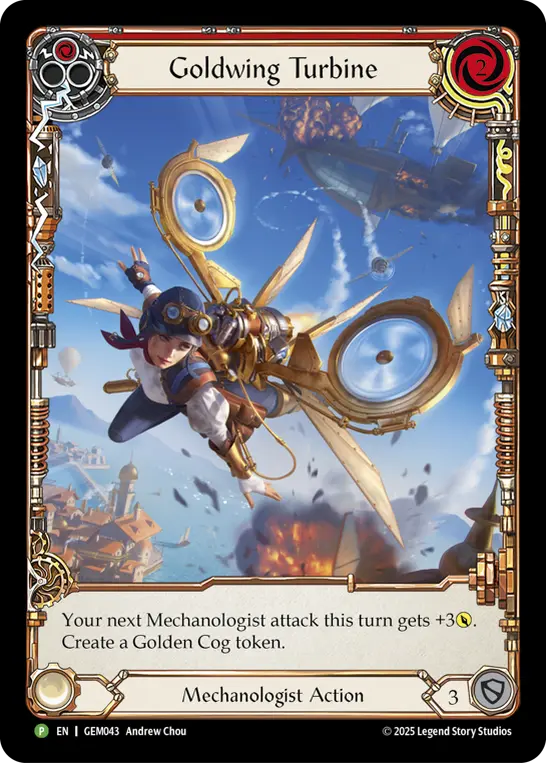 Goldwing Turbine (Red) — GEM Pack 2 Flesh and Blood card by Andrew Chou