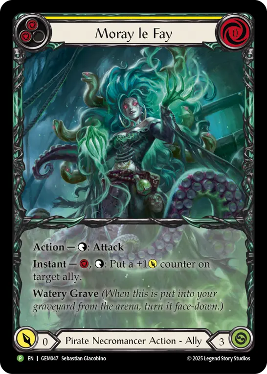Moray le Fay — GEM Pack 2 Flesh and Blood card by Sebastian Giacobino