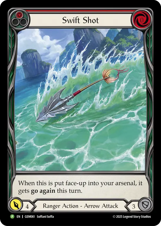 Swift Shot — GEM Pack 2 Flesh and Blood card by Soffani Soffia