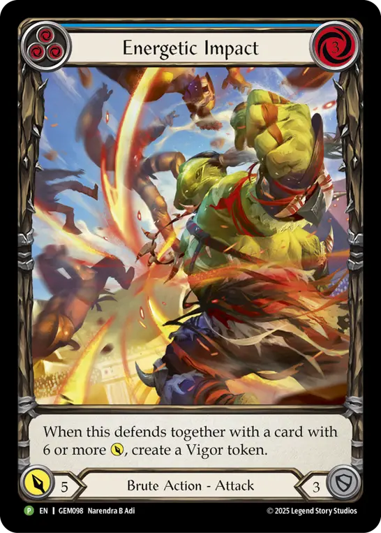 Energetic Impact — GEM Pack 3 Flesh and Blood card by Narendra B Adi
