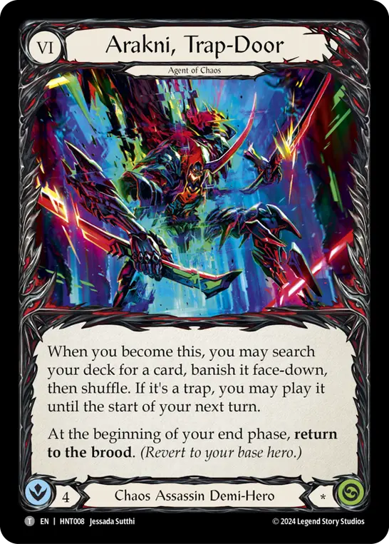 Arakni, Trap-Door (Marvel) — The Hunted Flesh and Blood card by Jessada Sutthi