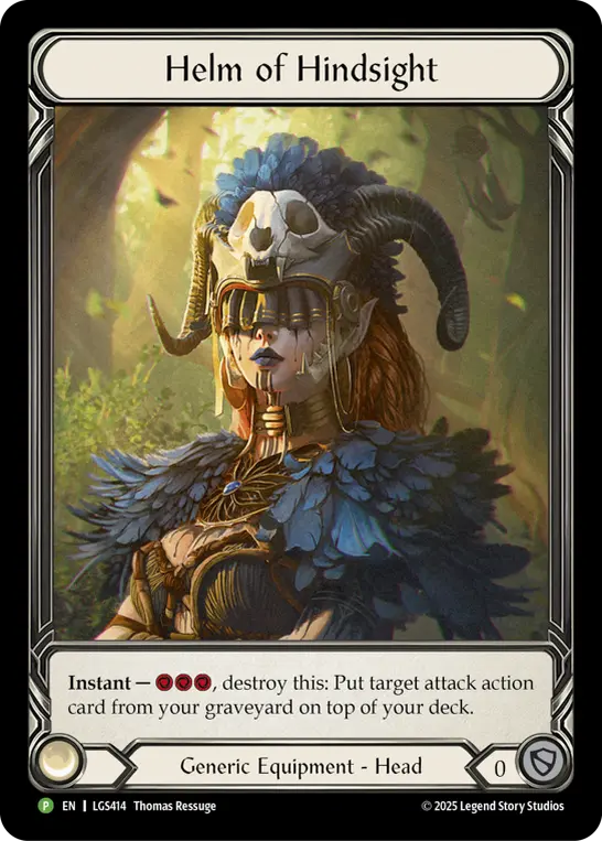 Helm of Hindsight — LGS Flesh and Blood card by Thomas Ressuge