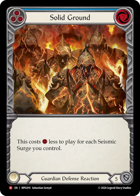 Solid Ground — Mastery Pack Guardian Flesh and Blood card by Sebastian Szmyd