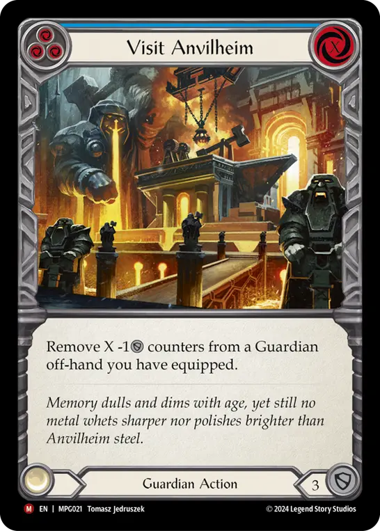 Visit Anvilheim — Mastery Pack Guardian Flesh and Blood card by Tomasz Jedruszek