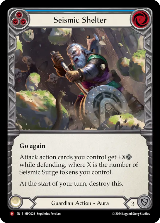 Seismic Shelter — Mastery Pack Guardian Flesh and Blood card by Septimius Ferdian