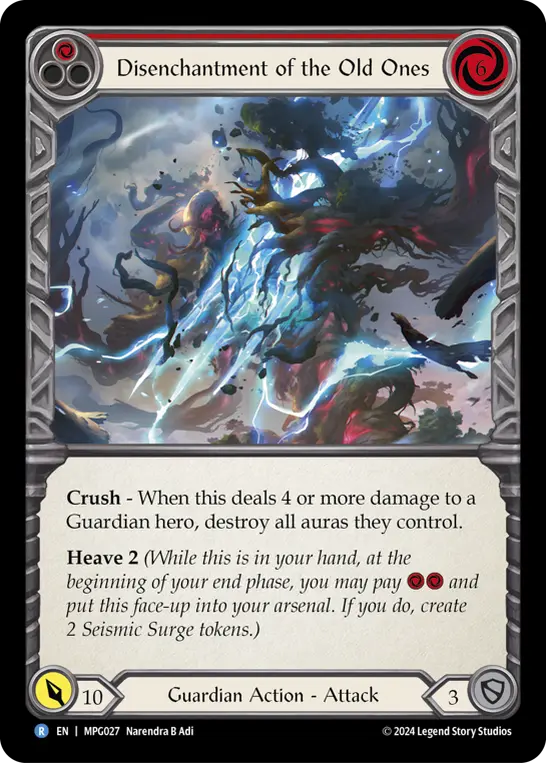 Disenchantment of the Old Ones — Mastery Pack Guardian Flesh and Blood card by Narendra B Adi