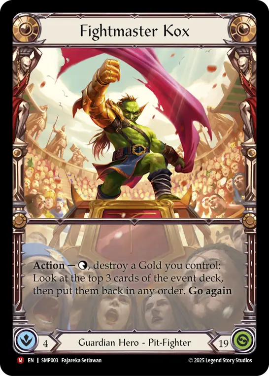 Fightmaster Kox — Smash Palace Flesh and Blood card by Fajareka Setiawan
