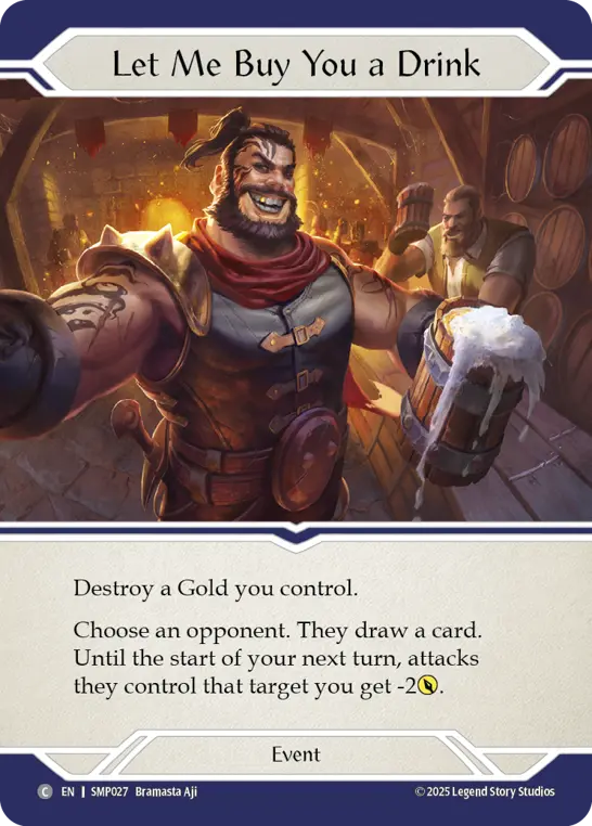 Let Me Buy You a Drink — Smash Palace Flesh and Blood card by Bramasta Aji