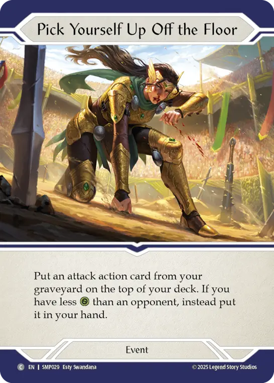 Pick Yourself Up Off the Floor — Smash Palace Flesh and Blood card by Esty Swandana