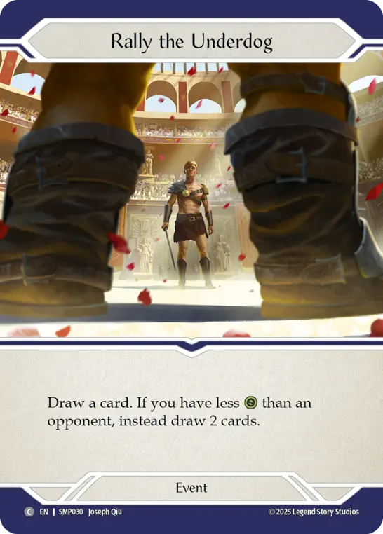 Rally the Underdog — Smash Palace Flesh and Blood card by Joseph Qiu