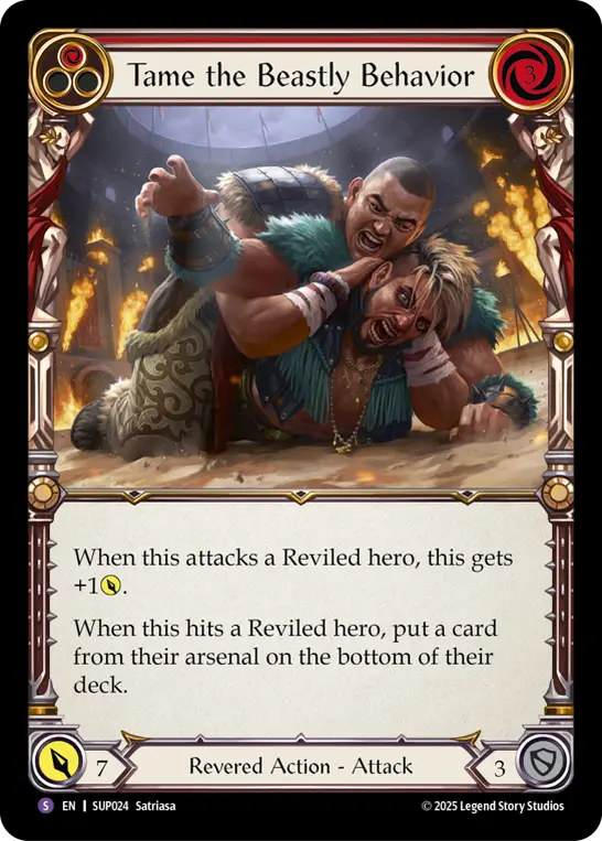 Tame the Beastly Behavior — Super Slam Flesh and Blood card by Satriasa