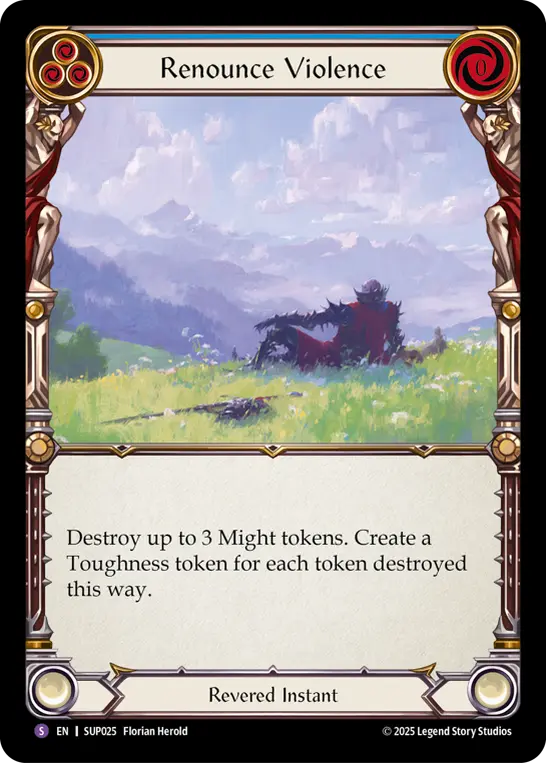 Renounce Violence — Super Slam Flesh and Blood card by Florian Herold