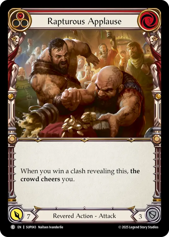 Rapturous Applause (Red) — Super Slam Flesh and Blood card by Nailsen Ivanderlie