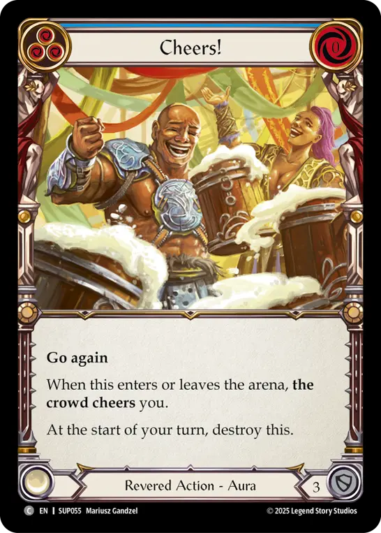 Cheers! — Super Slam Flesh and Blood card by Mariusz Gandzel