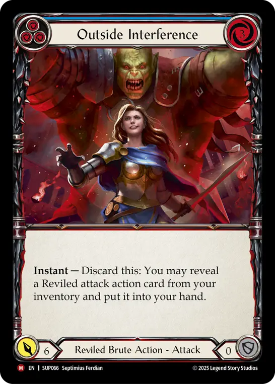 Outside Interference — Super Slam Flesh and Blood card by Septimius Ferdian