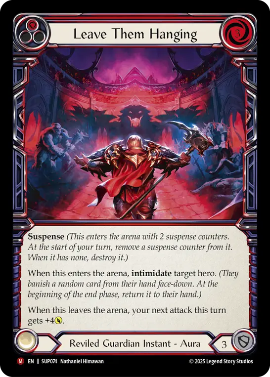 Leave Them Hanging — Super Slam Flesh and Blood card by Nathaniel Himawan