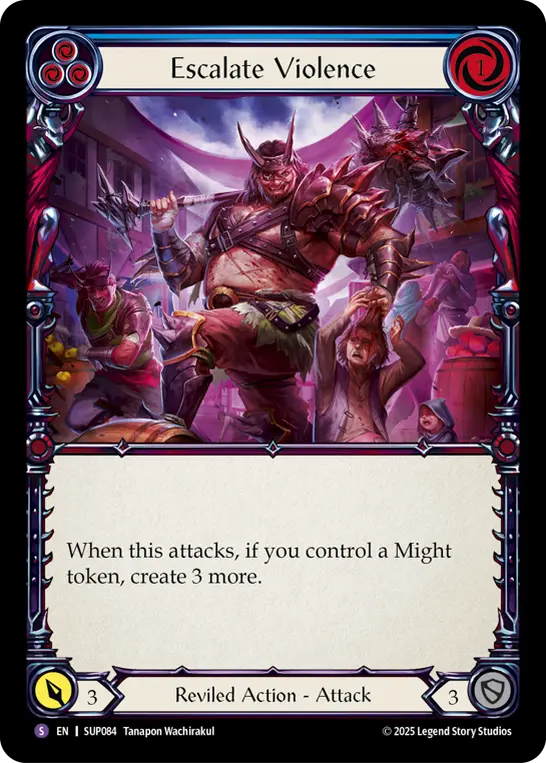 Escalate Violence — Super Slam Flesh and Blood card by Tanapon Wachirakul