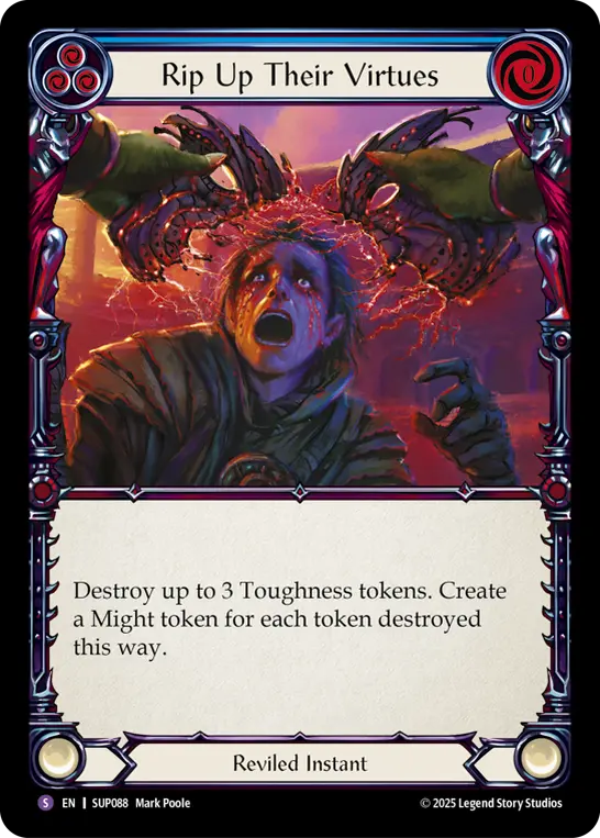 Rip Up Their Virtues — Super Slam Flesh and Blood card by Mark Poole