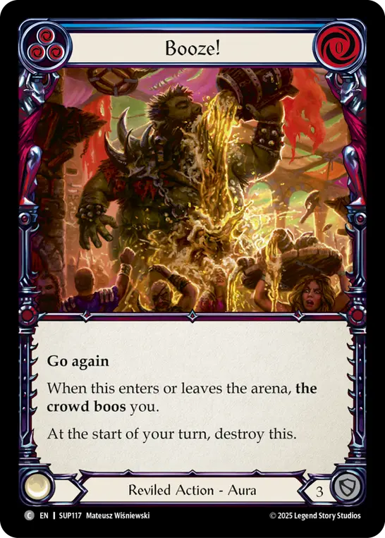 Booze! — Super Slam Flesh and Blood card by Mateusz Wisniewski