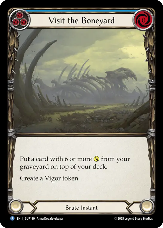 Visit the Boneyard — Super Slam Flesh and Blood card by Anna Kovalevskaya