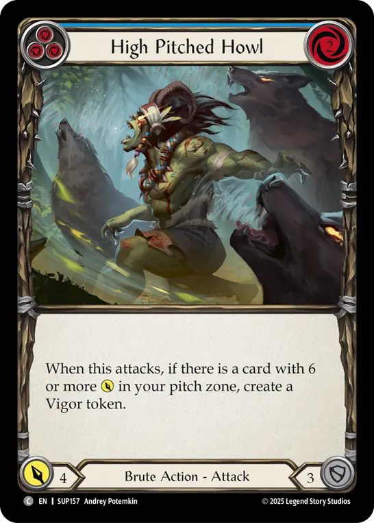 High Pitched Howl (Blue) — Super Slam Flesh and Blood card by Andrey Potemkim