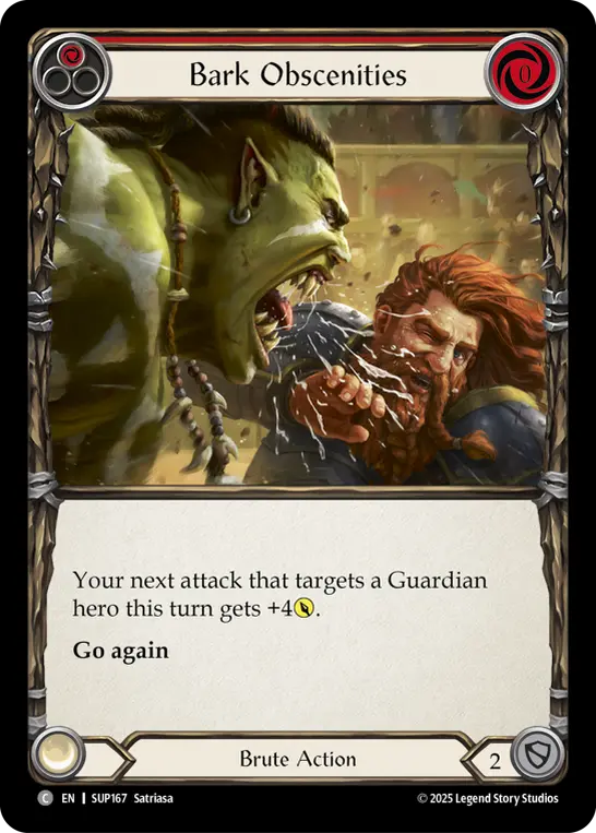 Bark Obscenities — Super Slam Flesh and Blood card by Satrirasa