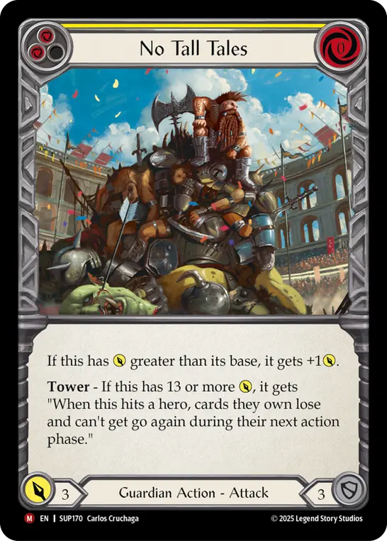 No Tall Tales — Super Slam Flesh and Blood card by Carlos Cruchaga