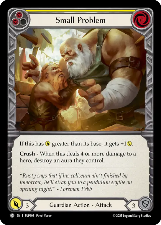 Small Problem — Super Slam Flesh and Blood card by Pavel Yurev