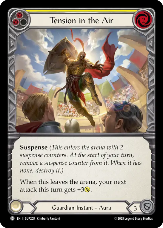 Tension in the Air (Yellow) — Super Slam Flesh and Blood card by Kimberly Pantoni