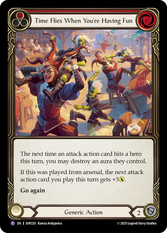 Time Flies When You're Having Fun — Super Slam Flesh and Blood card by Ramza Ardyputra