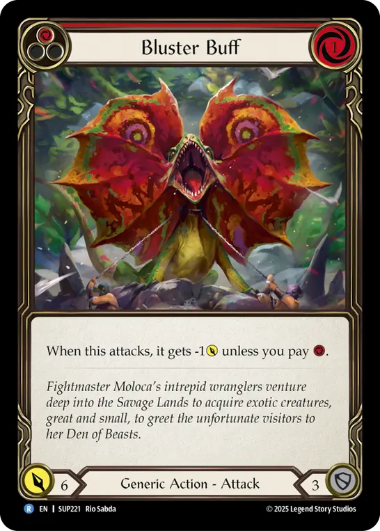 Bluster Buff — Super Slam Flesh and Blood card by Rio Sabda