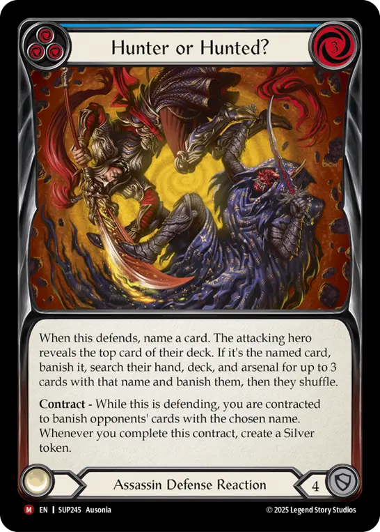 Hunter or Hunted? — Super Slam Flesh and Blood card by Ausonia