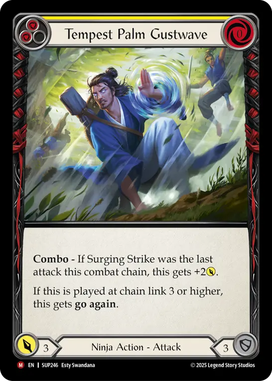 Tempest Palm Gustwave — Super Slam Flesh and Blood card by Esty Swandana