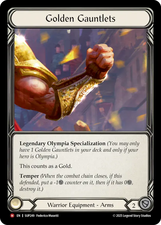 Golden Gauntlets (Marvel) — Super Slam Flesh and Blood card by Federico Musetti