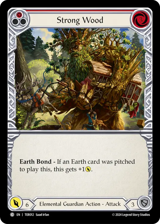 Strong Wood (Red) — 1st Strike Flesh and Blood card by Saad Irfan