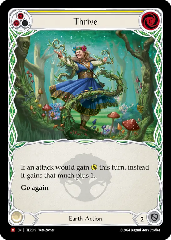 Thrive — 1st Strike Flesh and Blood card by Veto Zomer