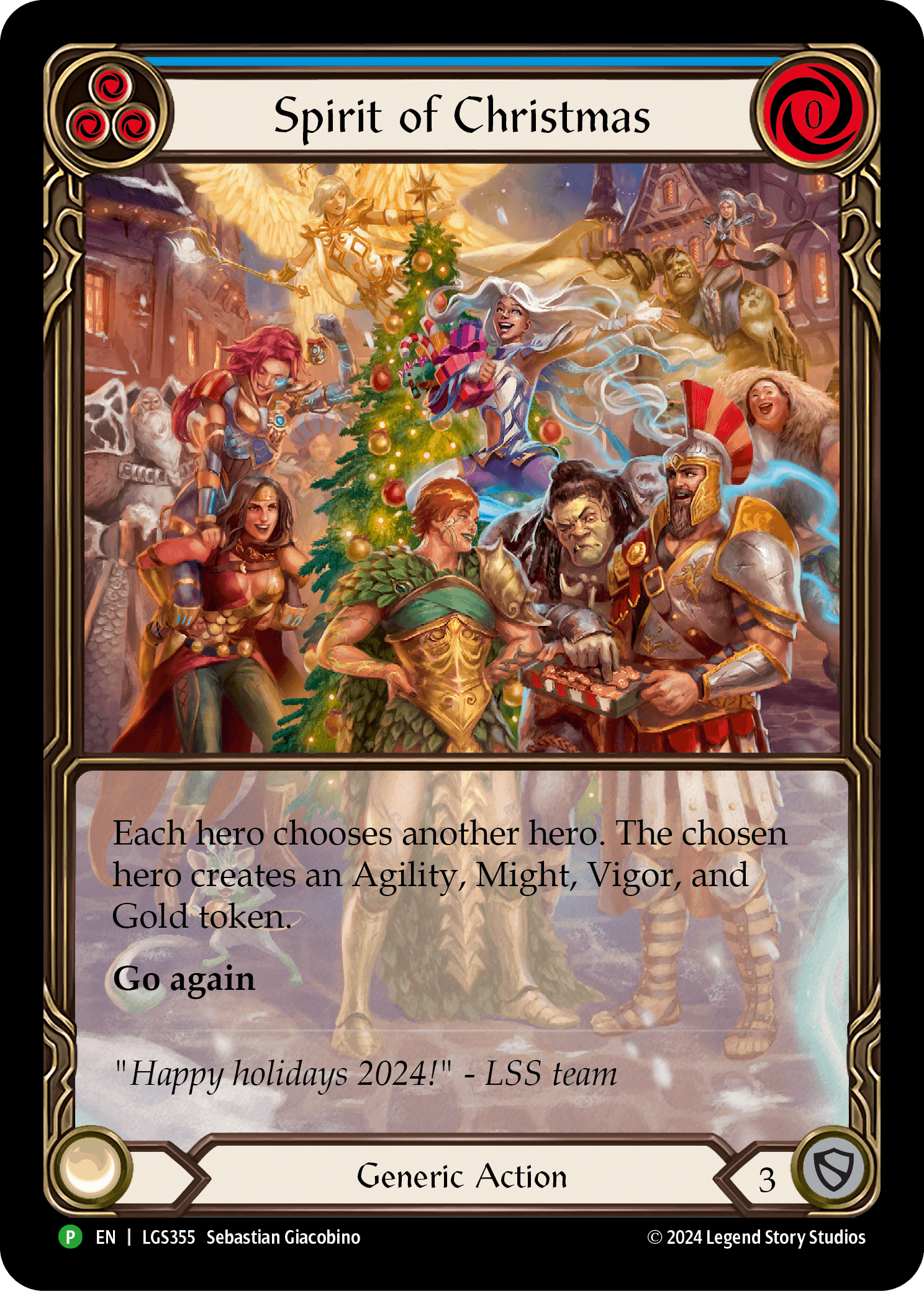 Spirit of Christmas - LGS355 — Flesh and Blood: Promo Cards Flesh and Blood card by Sebastian Giacobino