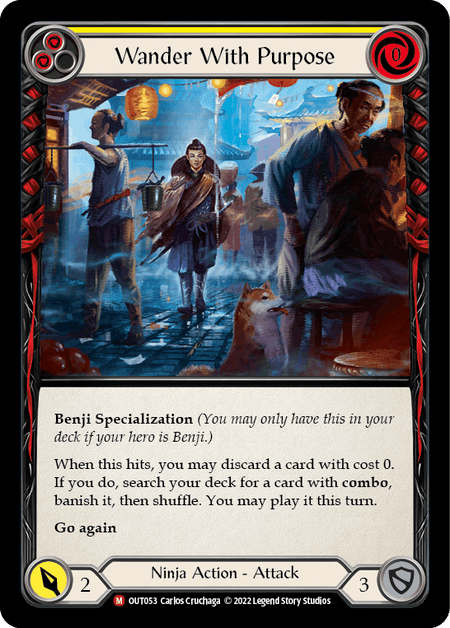 Wander With Purpose — Outsiders Flesh and Blood card by Carlos Cruchaga