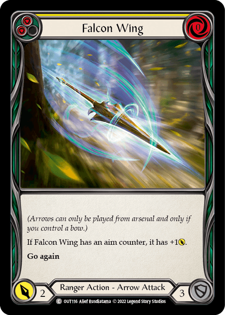 Falcon Wing (Yellow) — Outsiders Flesh and Blood card by Alief Rusdiatama