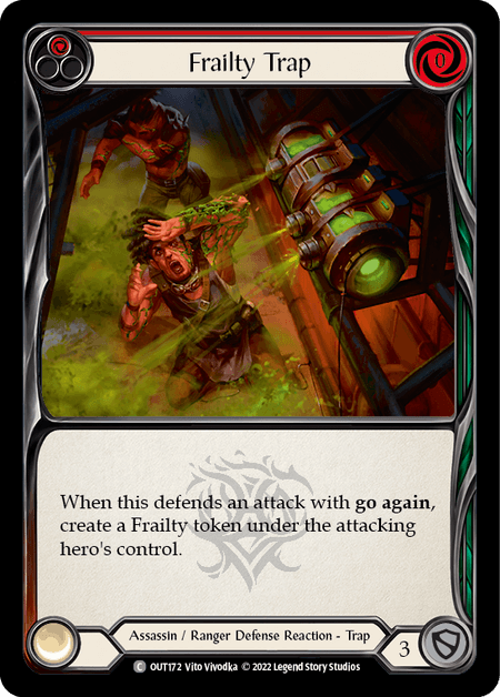 Frailty Trap (Red) — Outsiders Flesh and Blood card by Vito Vivodka