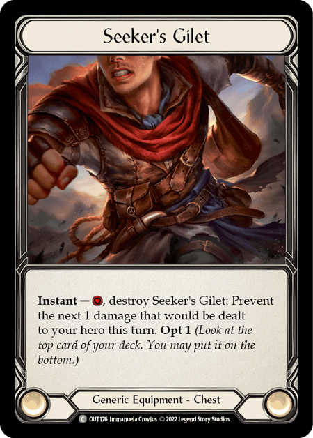 Seeker's Gilet — Outsiders Flesh and Blood card by Immanuel Crovius
