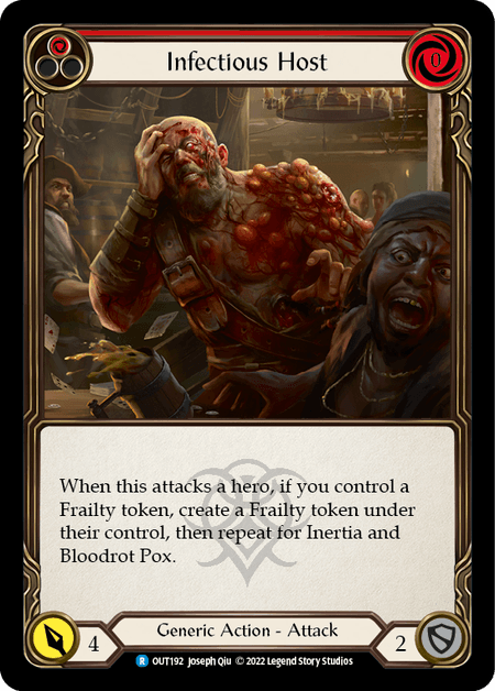 Infectious Host (Red) — Outsiders Flesh and Blood card by Joseph Qiu