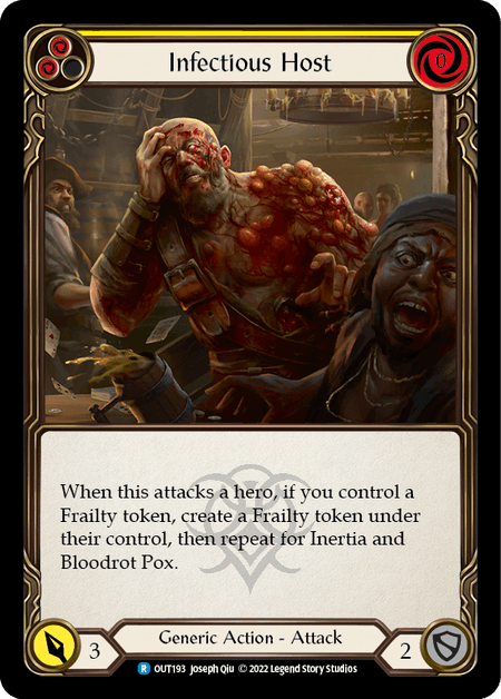 Infectious Host (Yellow) — Outsiders Flesh and Blood card by Joseph Qiu