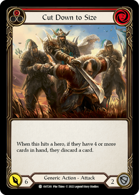 Cut Down to Size (Red) — Outsiders Flesh and Blood card by Phu Thieu